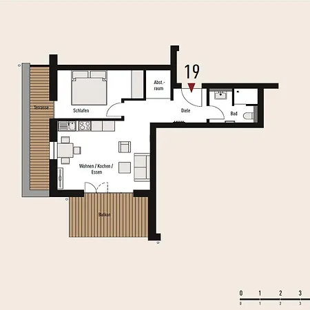 F Duene Whg 19 Penthouse Mit 2 Balkonen *